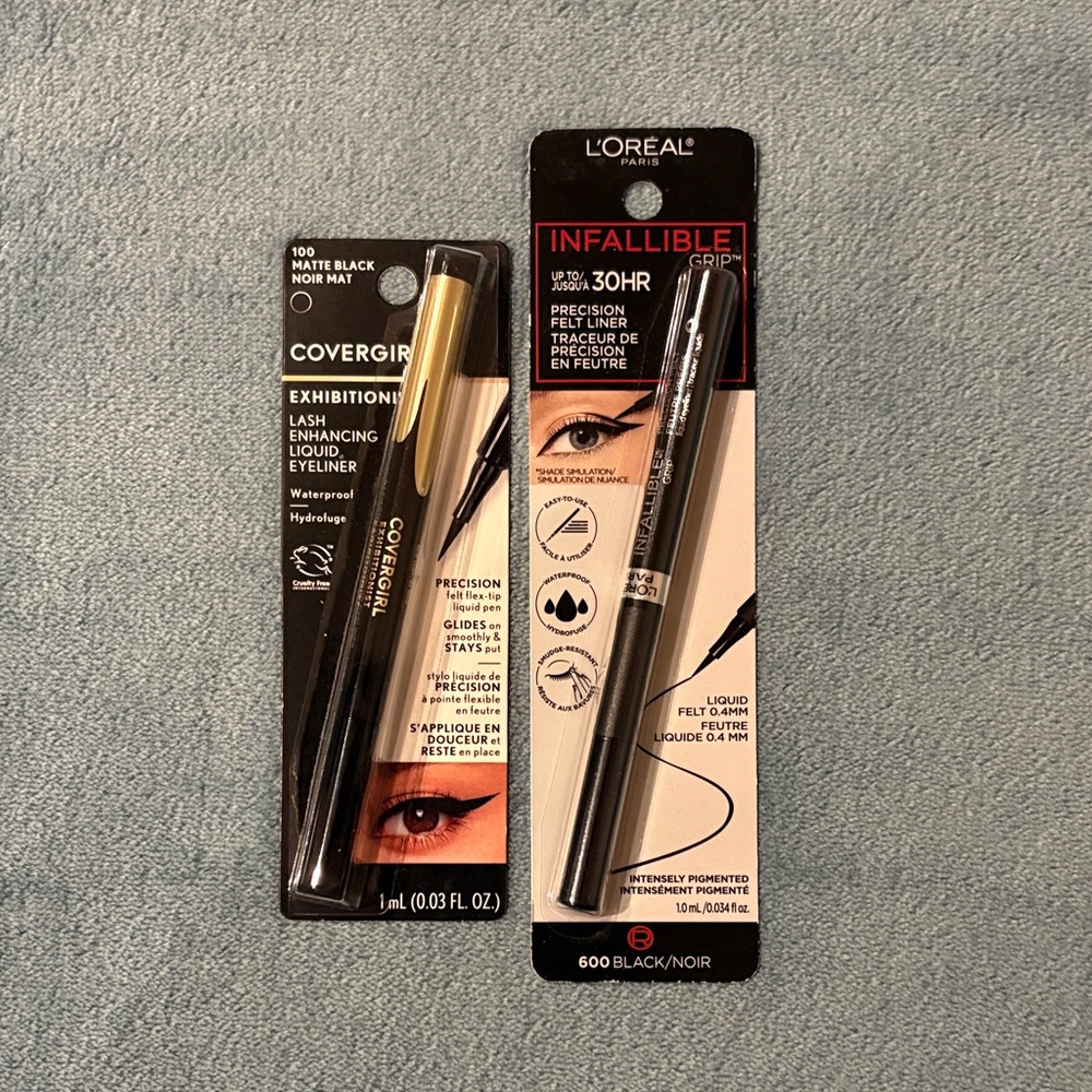L'Oreal and Covergirl Liquid Eyeliner - Black